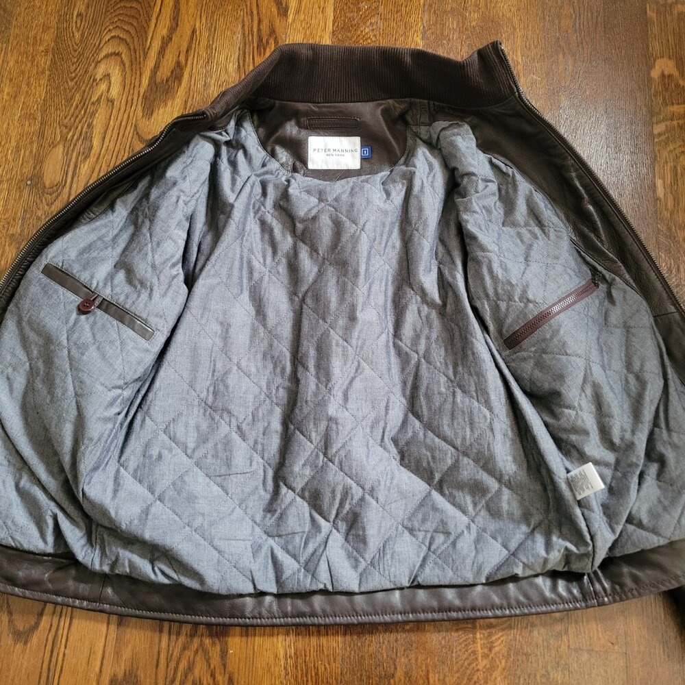 Peter Manning Leather Jacket - Brown (Lambskin) View 4